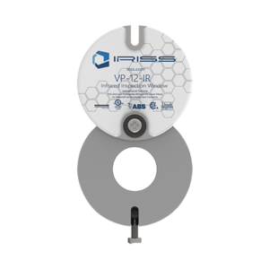 VP-12-IR Series infrared inspection window by IRISS for compact electrical maintenance.